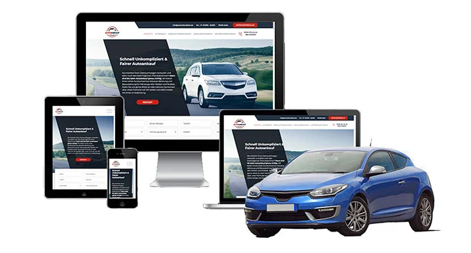 ankauf mobil Ankaufseite mobil – Autoankauf Neukloster mit rotem PKW